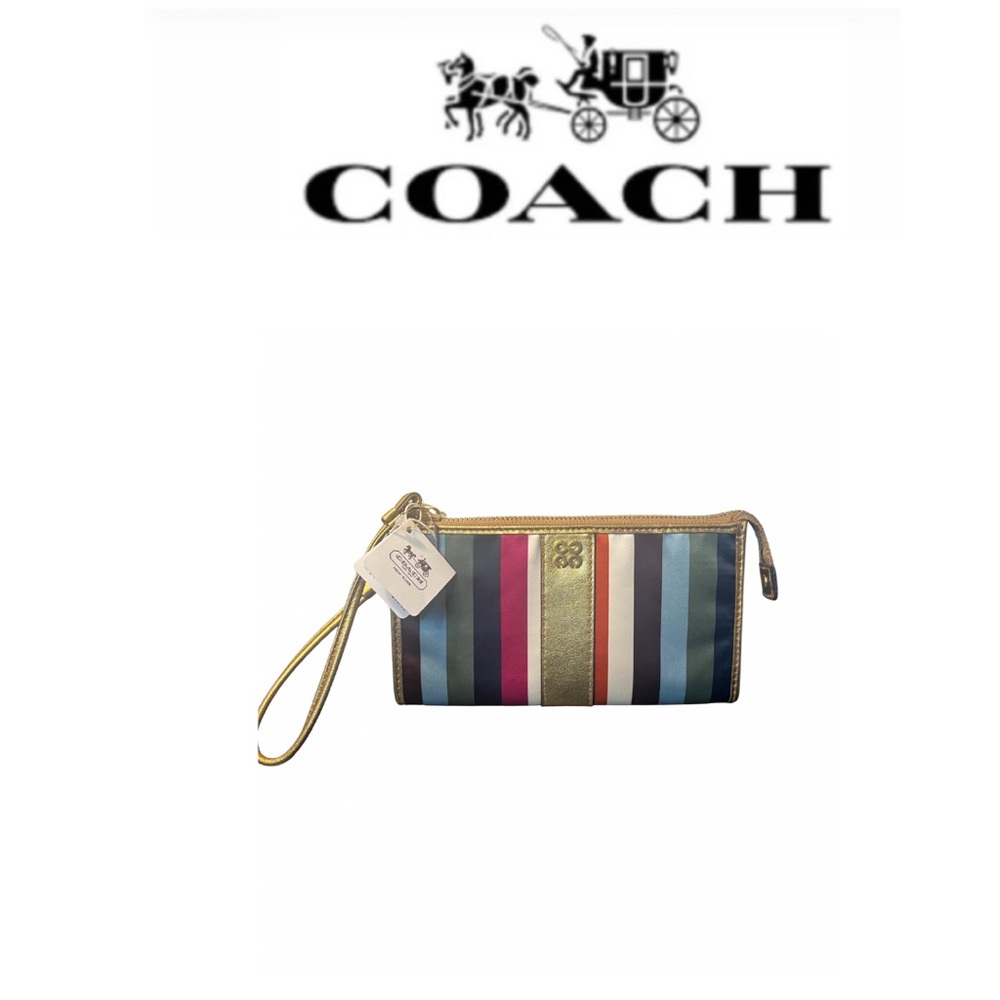 Coach Julia Legacy Stripe Wristlet
